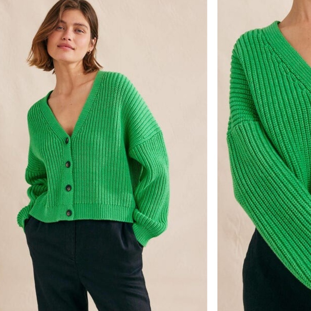 Boden Oversized Ribbed Cardigan M